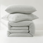 Azalea Ruched Velvet Stripe Comforter Set
