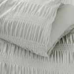 Azalea Ruched Velvet Stripe Comforter Set