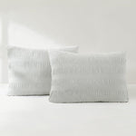 Azalea Ruched Velvet Stripe Comforter Set