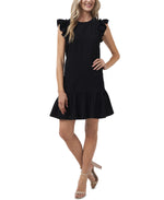 CeCe Women's Flutter Sleeve Shift Dress Black Size 6