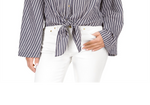 Michael Kors Halo Tie Hem Shirt Blue
