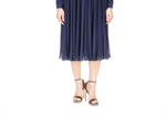 Michael Michael Kors Pleated Midi Dress Blue