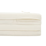 Outdoor Reclining Chair Cushion with Headrest in Beige