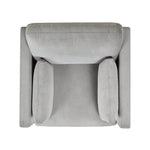Knox 36' Modern Farmhouse Arm Chair, Opal Grey Velvet