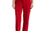 Steve Madden Mercer Crushed Velvet Pants Red
