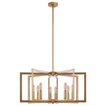 27' Modern Golden Geometric 8-Light Chandelier
