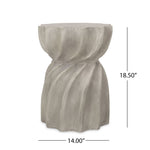 Modern Canis Side Table Outdoor Use - Gray