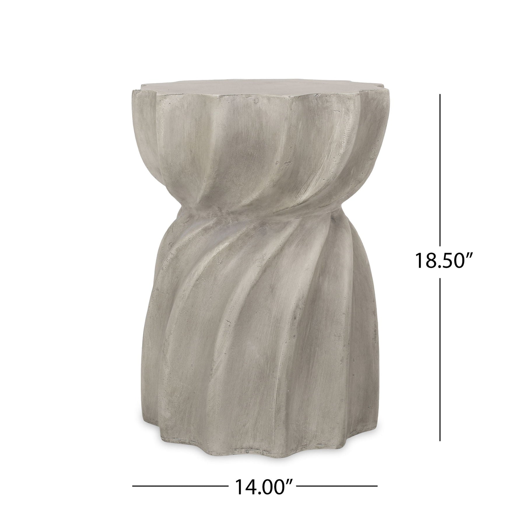 Modern Canis Side Table Outdoor Use - Gray