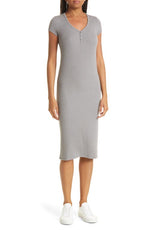 ATM Anthony Thomas Melillo Stretch Modal Ribbed Midi Dress in Snake  Size Large