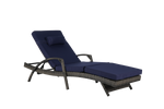 Outdoor Wicker Reclining Chair Set of 2 with Cushions