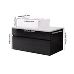 Floating Bathroom Vanity With Sink For Small Bathroom - White / Black