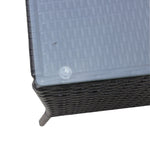 4 PC Rattan Patio Furniture Set Outdoor Cushioned Wicker Sofa