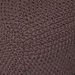 Semi Rounded Pouf Cable Knitted Perfect Seating
