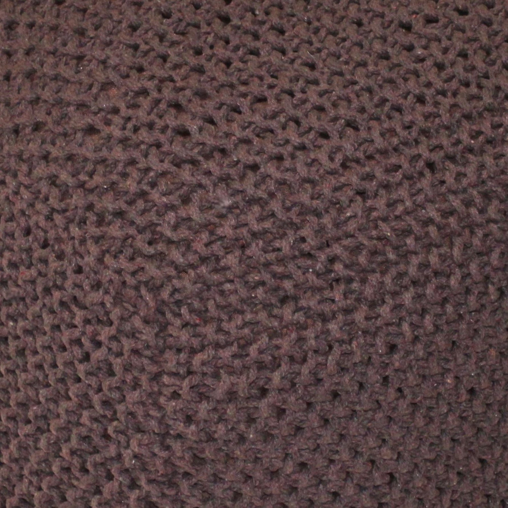Semi Rounded Pouf Cable Knitted Perfect Seating