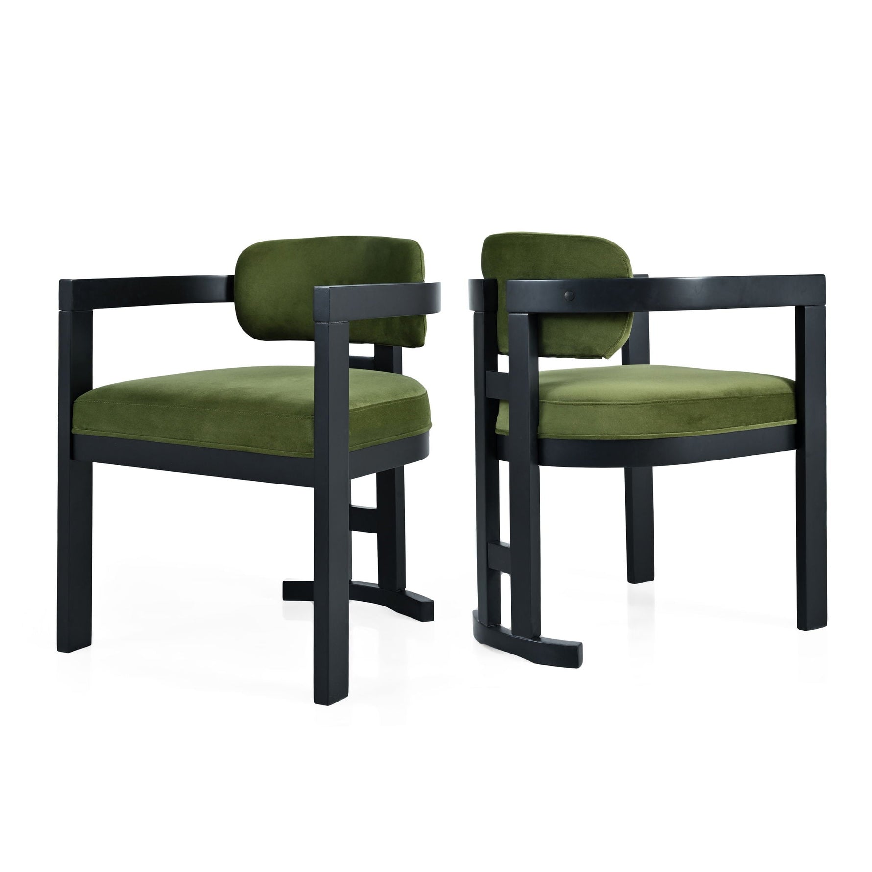 Stylish Indoor Upholstered Wood Dining Chair Set of 2