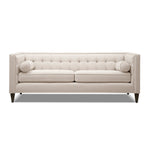 Jack 84' Modern Tuxedo Tufted Sofa, Sky Neutral Beige Polyester