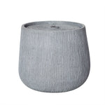 12.99' Gray Polyresin Outdoor Water Fountain with LED Light