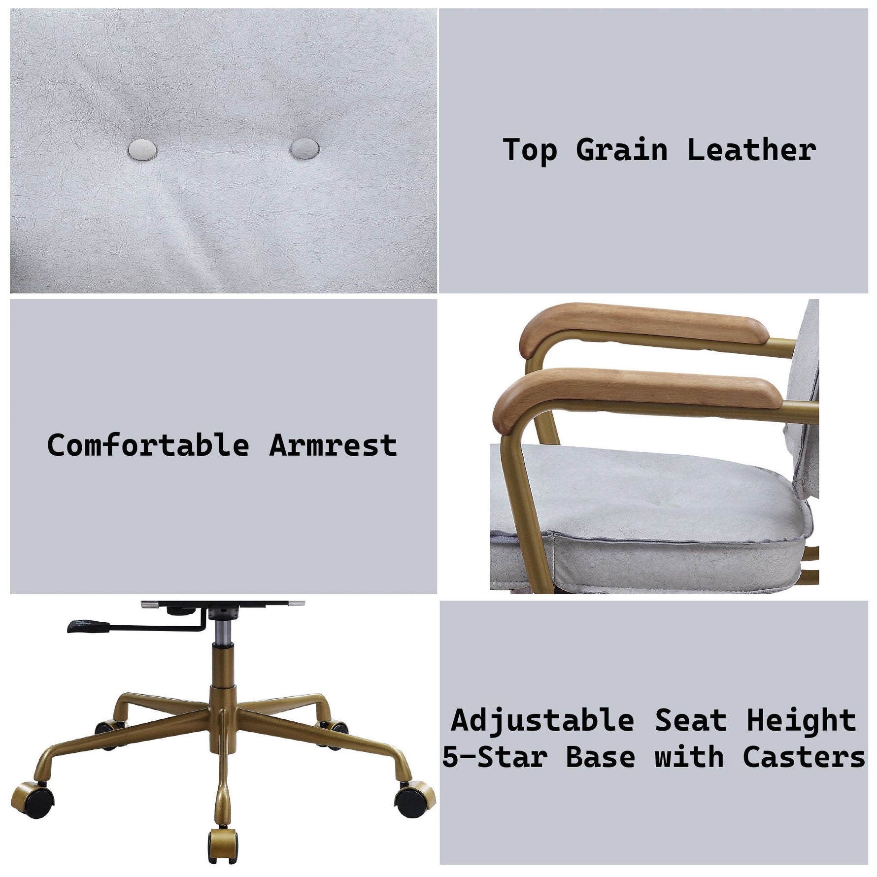 Siecross Top Grain Leather Office Chair