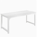 Executive Desk, Large Office Computer Workstation With Thick Frame - White