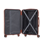 3-Piece ABS Spinner Wheel Luggage Set 20"/24"/28" Beige