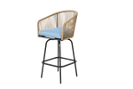 Outdoor Bar Stools Set of 4 with Armrests and Backrest