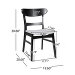 Mid Century Dining Chairs With Cushioned Seats And Wood Frame (Set of 2)