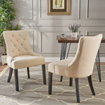 Cheney Contemporary Dining Chair Tufted Upholstery (Set of 2)