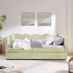 Queen Size Cozy Gingham Daybed with Two Storage Drawers and USB Port