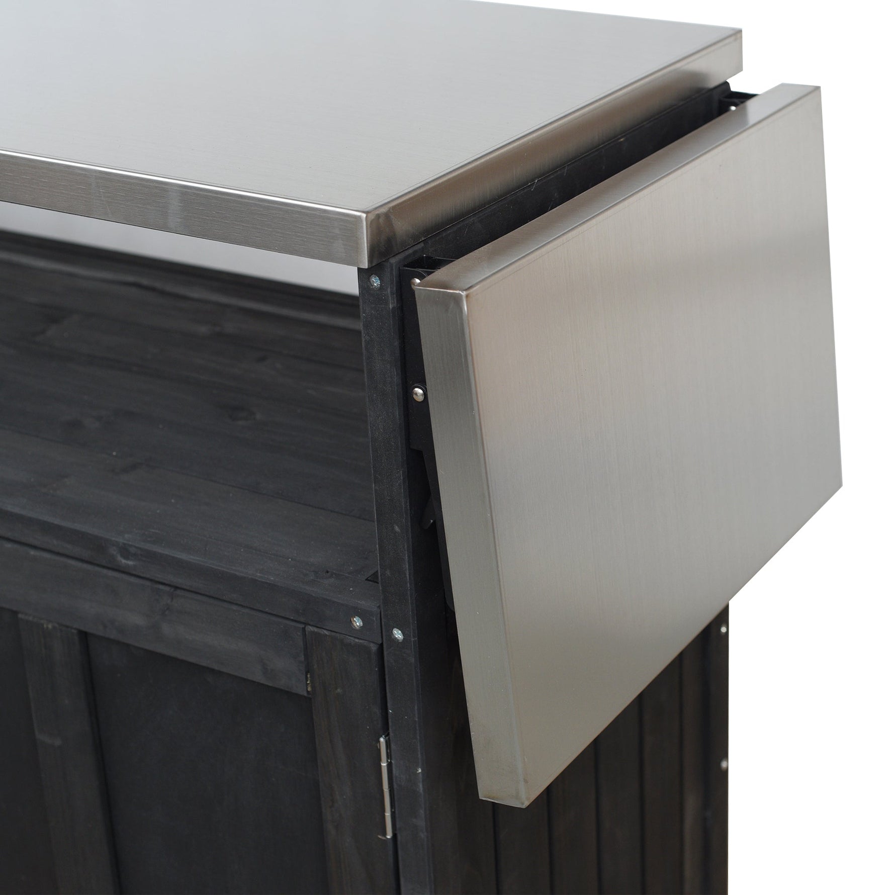 Foldable Outdoor Kitchen Island Patio Mobile Kitchen Cart