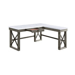 Talmar Marble Top Weathered Writing Desk With Lift Top