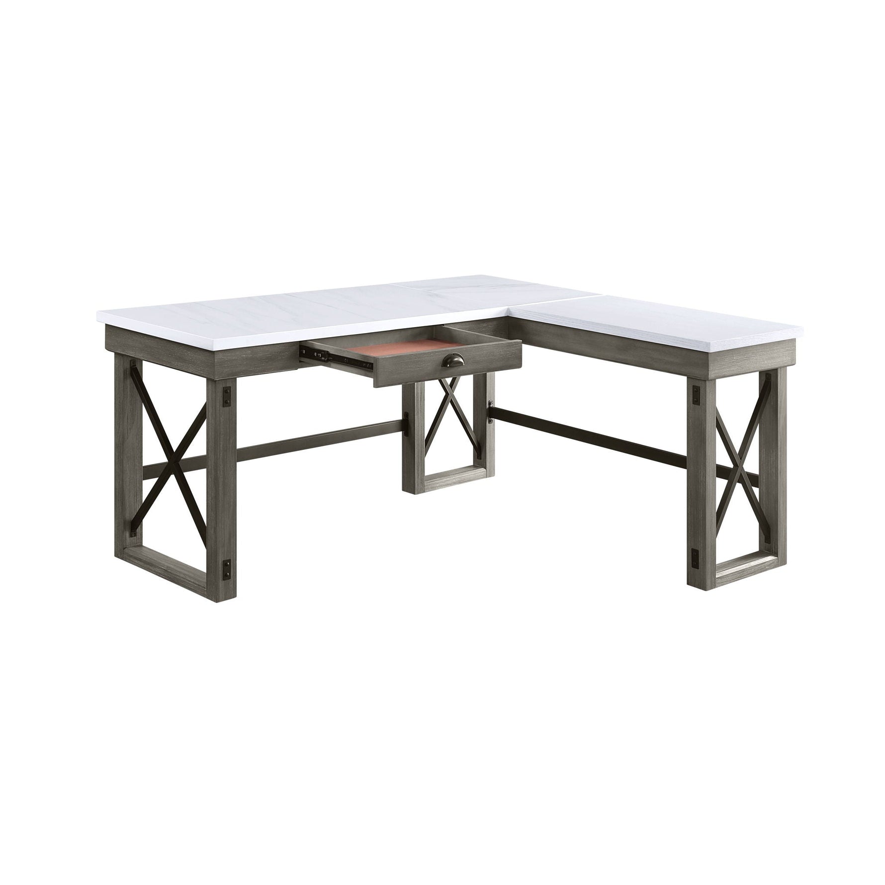 Talmar Marble Top Weathered Writing Desk With Lift Top