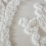 King/Cal King 3 Piece Tufted Cotton Chenille Damask Duvet Cover Set