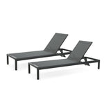 Outdoor Patio Chaise Lounge with 5 Reclining Positions