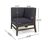 Perla 6-Piece Dark Grey Outdoor Sofa Set
