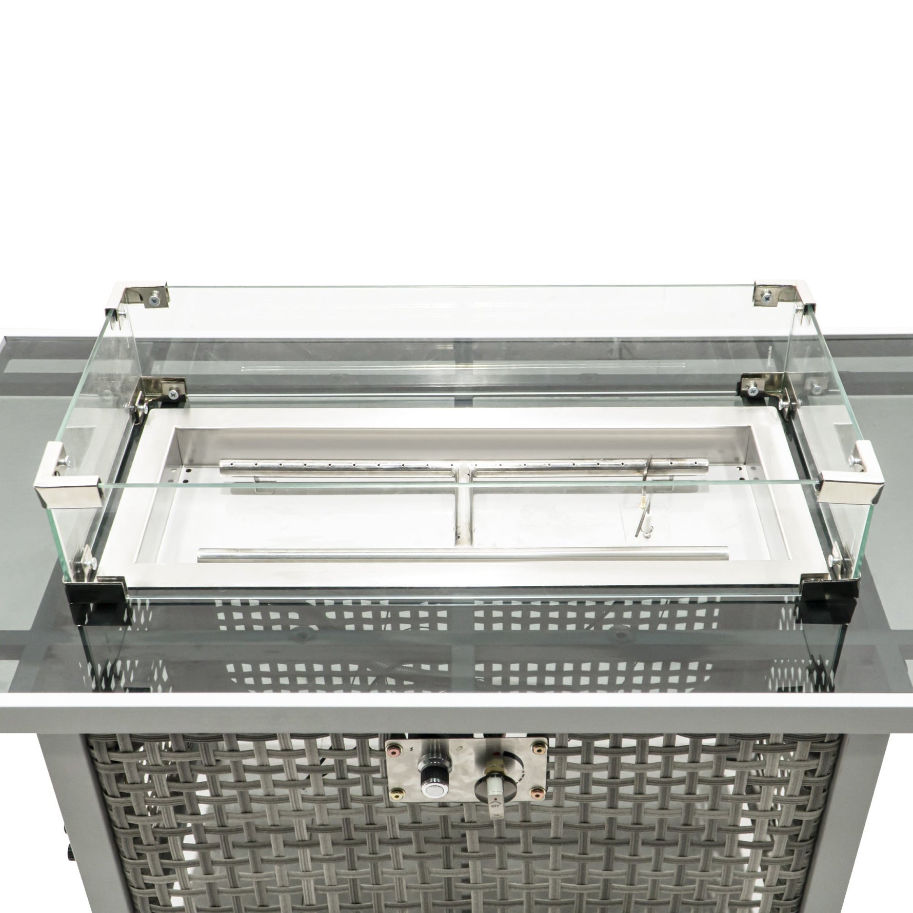 K&K 43' Propane Gas Fire Pit Table, Grey
