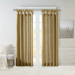 Twist Tab Lined Window Curtain Panel Bronze 50x84