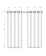 2 Pieces Set Room Darkening Curtain Panels with Grommet