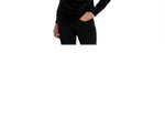 Lauren Ralph Lauren Women's Velvet Surplice Blouse Black