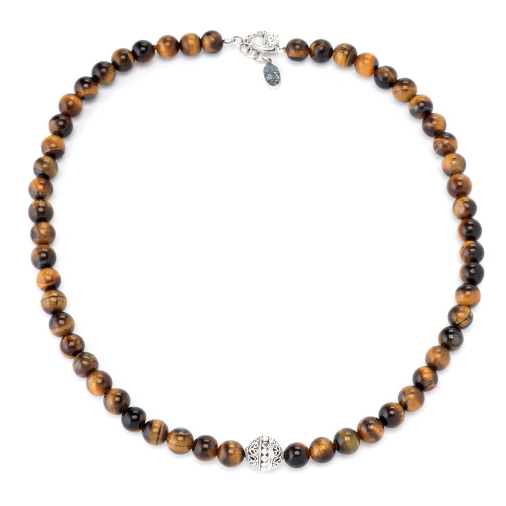Artisan Silver by Samuel B. Choice of Gem Bead 18"+1" Necklace
