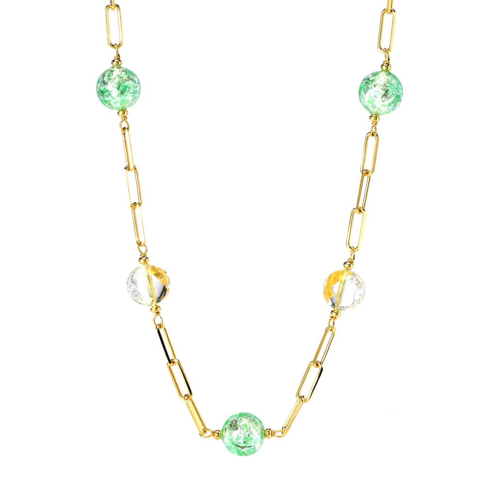Toscana Italiana 18K Gold Plated Murano Glass Station Choice of Length Necklace