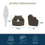 Swivel Accent Chair - Brown Gray