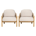 Grotta Outdoor Wood Club Chair Set of 2