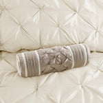 7 Piece Tufted Comforter Set Ivory Cal King