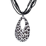 Toscana Italiana 18K Gold Plated Choice of Animal Print Murano Glass Necklace