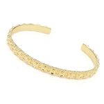 Toscana Italiana 18K Gold Plated Flower Detailed Bangle Bracelet