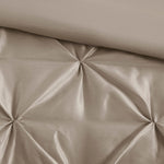 7 Piece Tufted Comforter Set Taupe California King