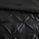 7 Piece Tufted Comforter Set Black Queen