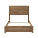 Walnut / Chestnut 3pc Queen Size Bedroom Set with Nightstands