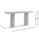Arbor 60' Reclaimed Elm Double Pillar Console Table, Heritage Medium-Dark Brown