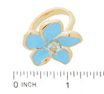 Toscana Italiana Choice of Gem & Enamel Flower Acqua Bagnata Ring